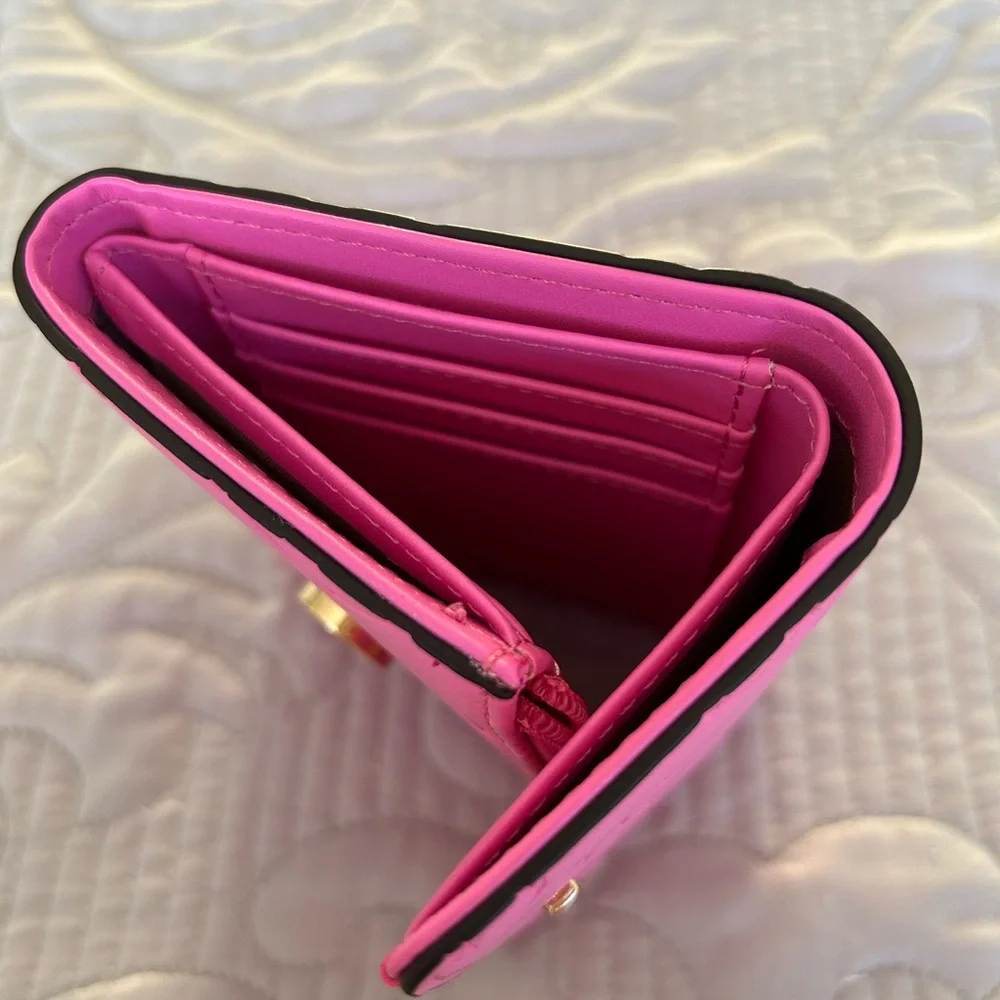 Aldo Vibrant Pink Embossed Card Holder - Picture 6 of 6